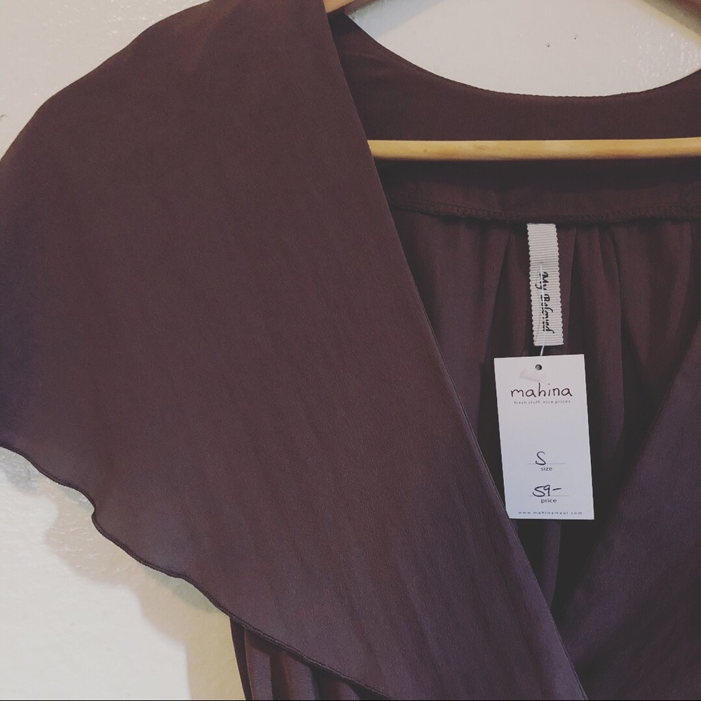 Flowy taupe/olive green dress